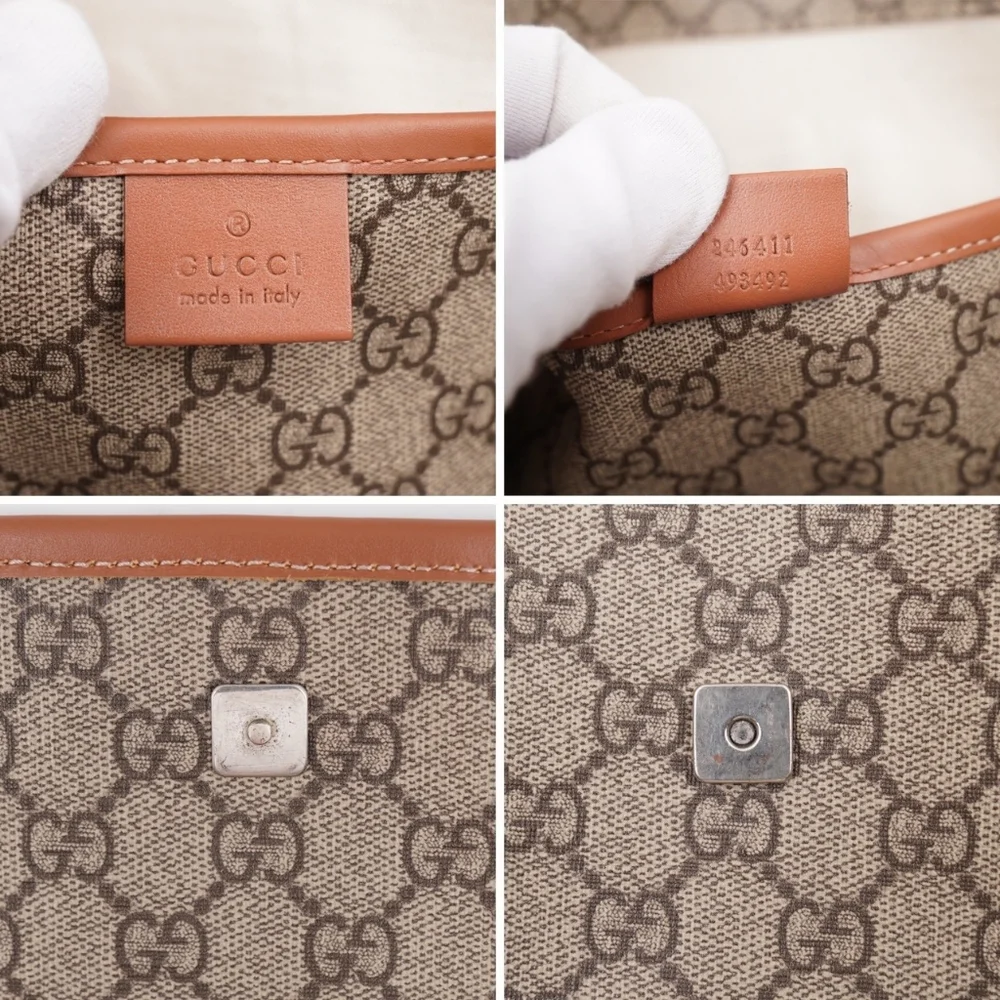CE45 💟 GUCCI GG Monogram Flap Messenger Bag
